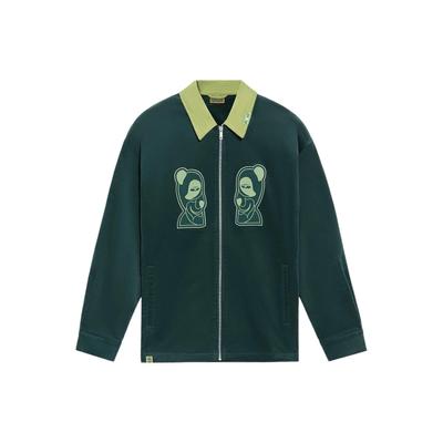 Ln Badfive Symmetrisches Muster Lockere Jacke Herren Oberbekleidung Grün AFDRA33-3