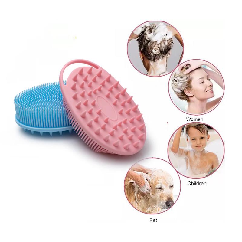 Double-sided Silicone Bath Brush with Lanyard