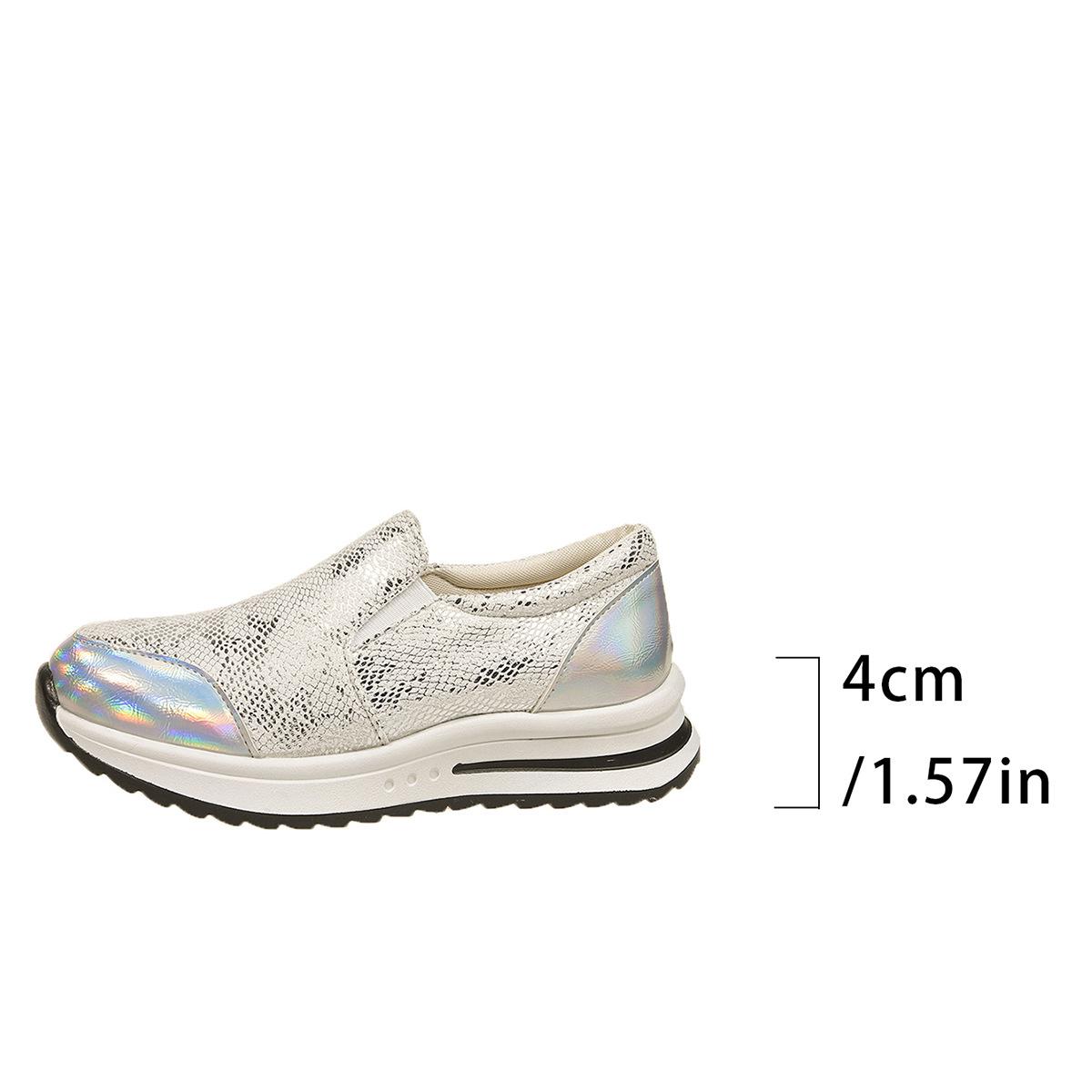 

2024 большие размеры осень новые модные маленькие белые туфли женские с крошкой снизу внутренняя высота увеличивается одинарные туфли женские большие размеры 43