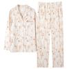 Pajamas Women'S Pure Cotton Cardigan Long-Sleeved Cotton High-End Loungewear Set