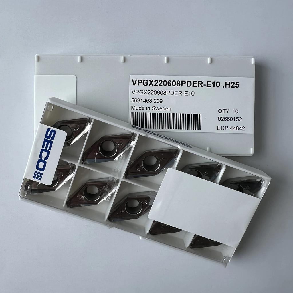 VPGX220608PDER-E10, H25 / Industrial indexable Carbide Inserts 10 Pcs