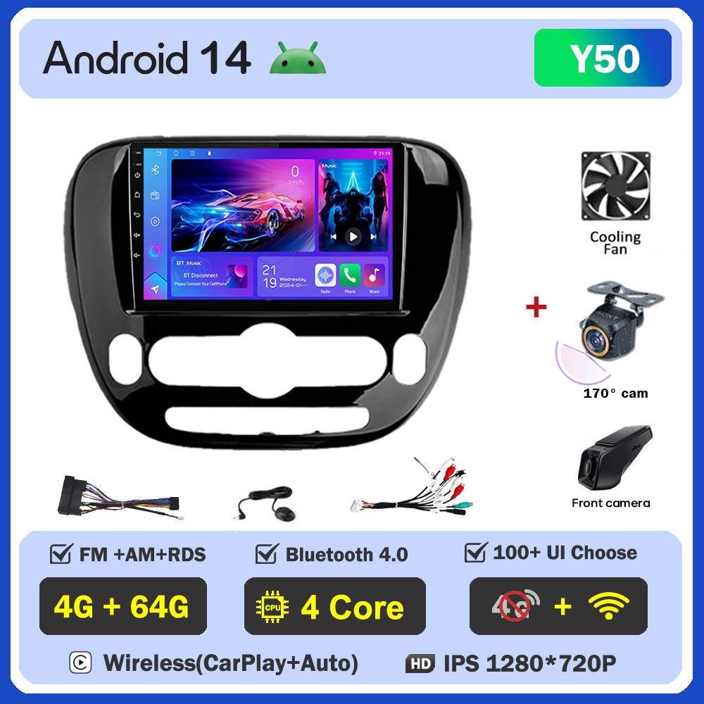 For KIA Soul 2013-2019 Car Radio Player Car Carplay Screen Autoradio Mirror Link Car Intelligent Systems Touch Screen AutoMotive