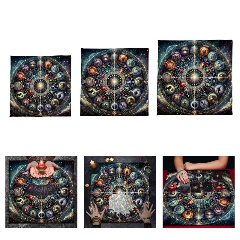 Portables Washable Reading Cloth Mystical Velvets Ritual Cloth Durability Mats for Divination Ceremonies