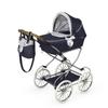 Vintage Foldable Doll Stroller - DE CUEVAS TOYS - 80x42x81 Cm - Blue - Adjustable Handlebar - Foldable Structure