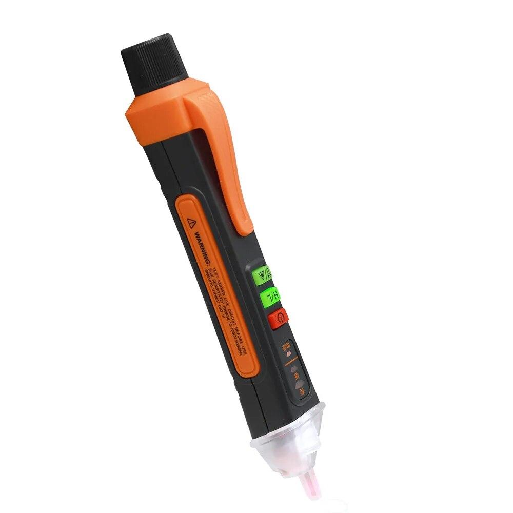 

1PC Безконтактний тестер напруги 12-1000V AC Voltage Checker Pen Помаранчевий інтелектуальний інструмент для перевірки електричного струму Ручка для вимірювання електроенергії помаранчевий