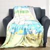 1pc Bunny Name Blanket Lightweight Flannel Throw for Sofa Bed Travel Camping Livingroom Office Couch Chair