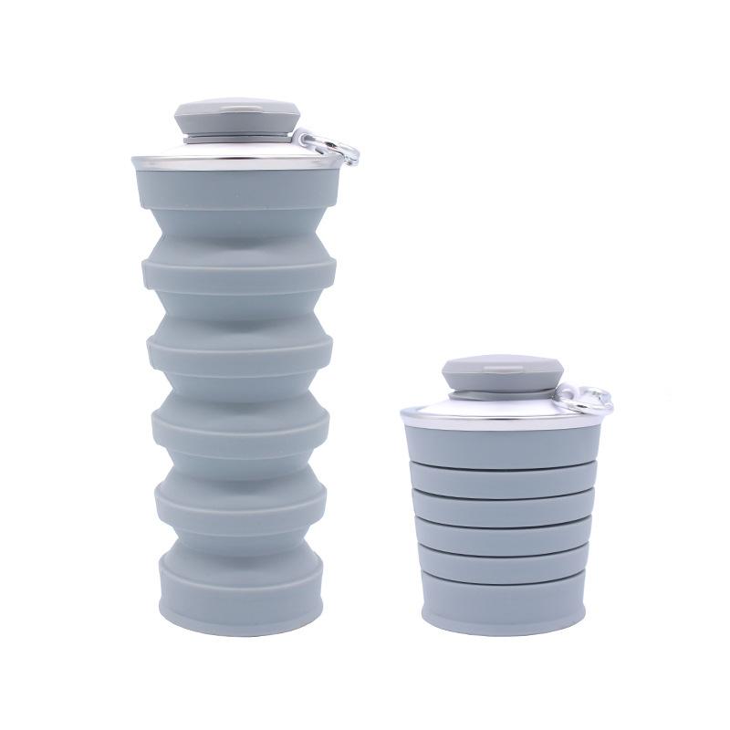 Silicone Folding Telescopic Cup Outdoor Sports Water Bottle Mountaineering Portable Folding Cup Cycling Water Bottle Portable Cup.