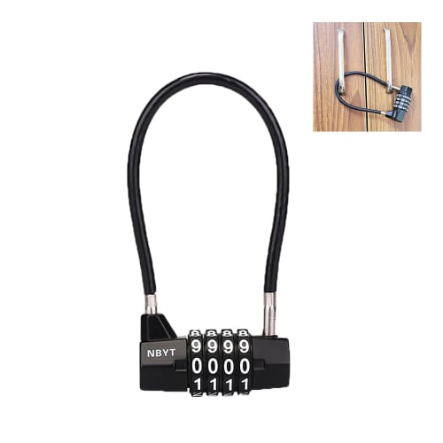 CLEAYODO Wire Lock, Padlock, Cable Padlock, Multi-Digit Adjustable Combination Lock, Dial Password Lock, Digital Lock, Password Lock, Suitcase Lock, G