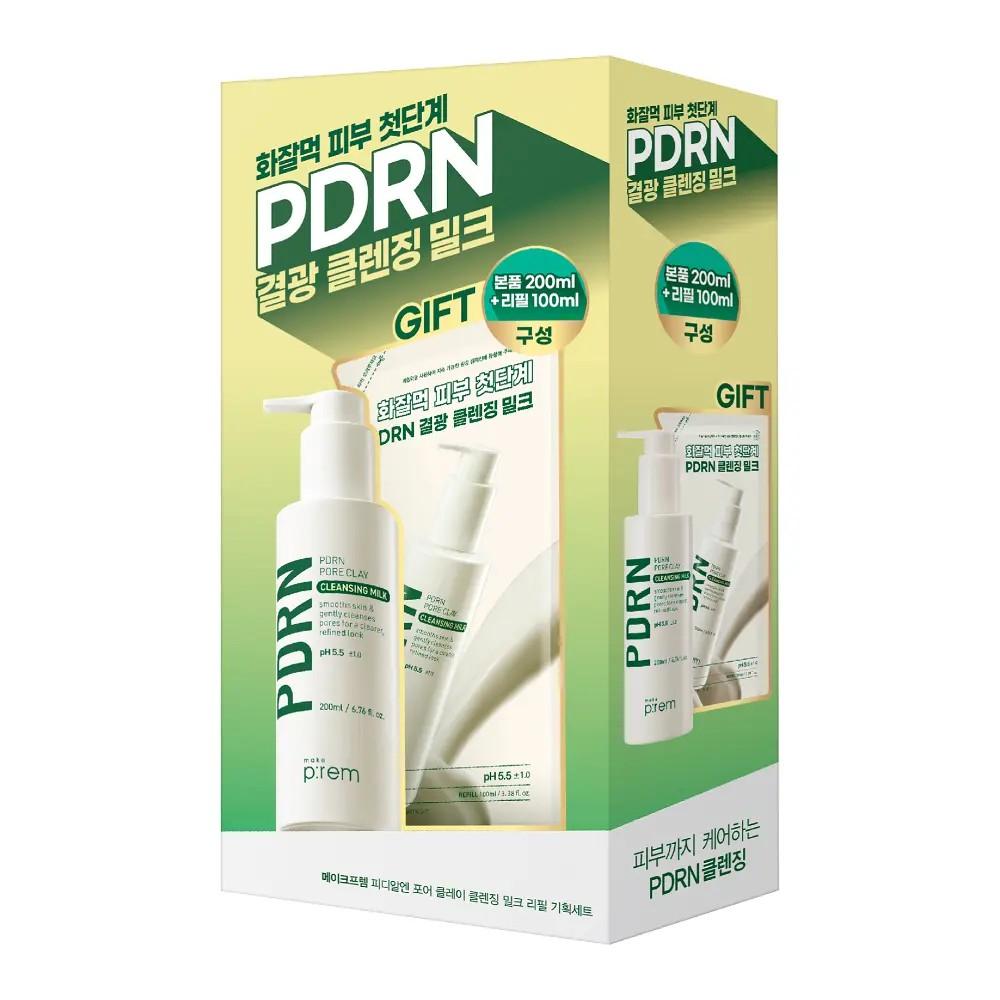 make p:rem PDRN Pore Clay Cleansing Milk Set 200ml + Refill 100ml