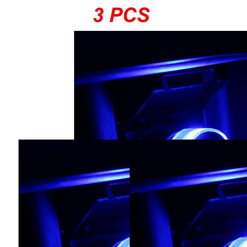 1/3PCS Mini USB LED Lumière d'Ambiance Décorative pour Environnement Intérieur Auto PC Ordinateur Lumière Portable à Brancher
