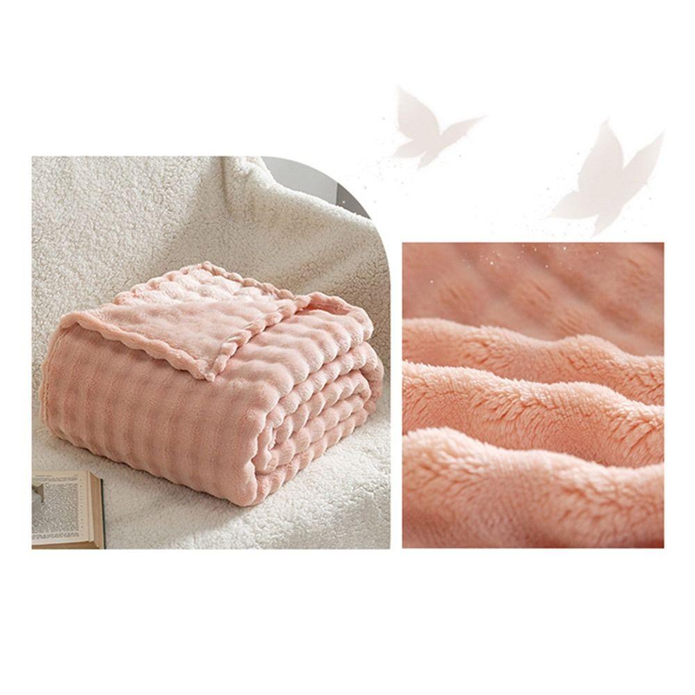 70x100cm Monolayer Coral Fleece Blanket Warm Thickened Sofa Throw Gifts Flannel Blanket