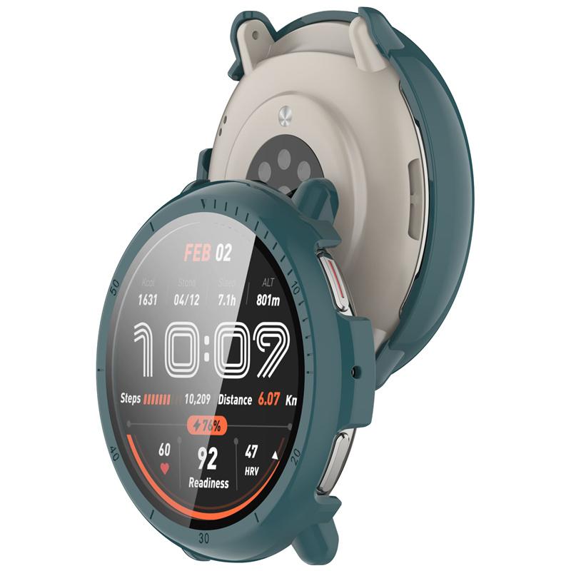 Carcasă PC+ Sticlă Securizată pentru Amazfit Active2 Ceas Inteligent Curea Bumper Carcasă Acoperire Completă Protector Ecran Accesorii