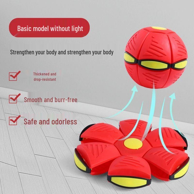 Elastic Transformable Stomp Ball: Luminous Outdoor Educational Toy for Kids with Suction Cup Foot Pedal Bare Packaging