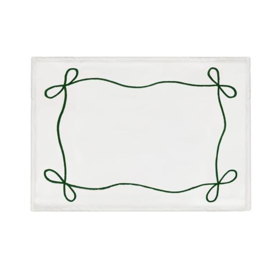 Napkin Nordic Style Embroidered Bow Pattern Cotton Linen Placemat Heat-Resistant Absorbent Fabric Napkin Cloth
