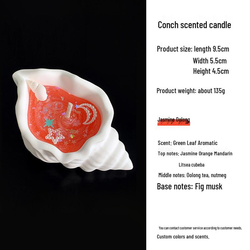 Seashell Scented Candle: Handmade Long-Lasting Fragrance, Creative Bedroom Décor, Perfect Birthday Gift