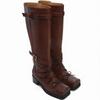 Cowhide version~ New ballet square head boots women's thick heel brown high knight boots but knee fashion boots