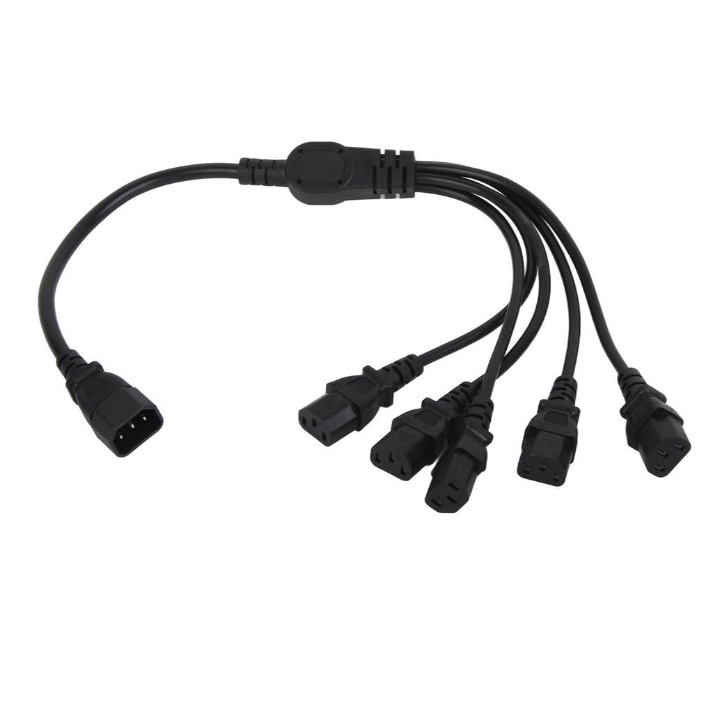 UPS PDU C14 To 5 X C13 Power Adapter Cable Male To Female 10A 250V Y Splitter Power Adapter Cable 1.6ft