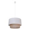 Lampa Wisząca Skandynawska Jutowa Podwójny Abażur Biało-Beżowa 1Xe27 60W Bueno Milagro