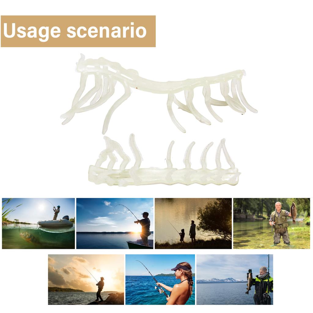 10Pcs Silicone Luminous Shrimp Lures Baits Swimming Floating Sinking Lures Simulation Prawn Shrimp Fishing Lures Baits