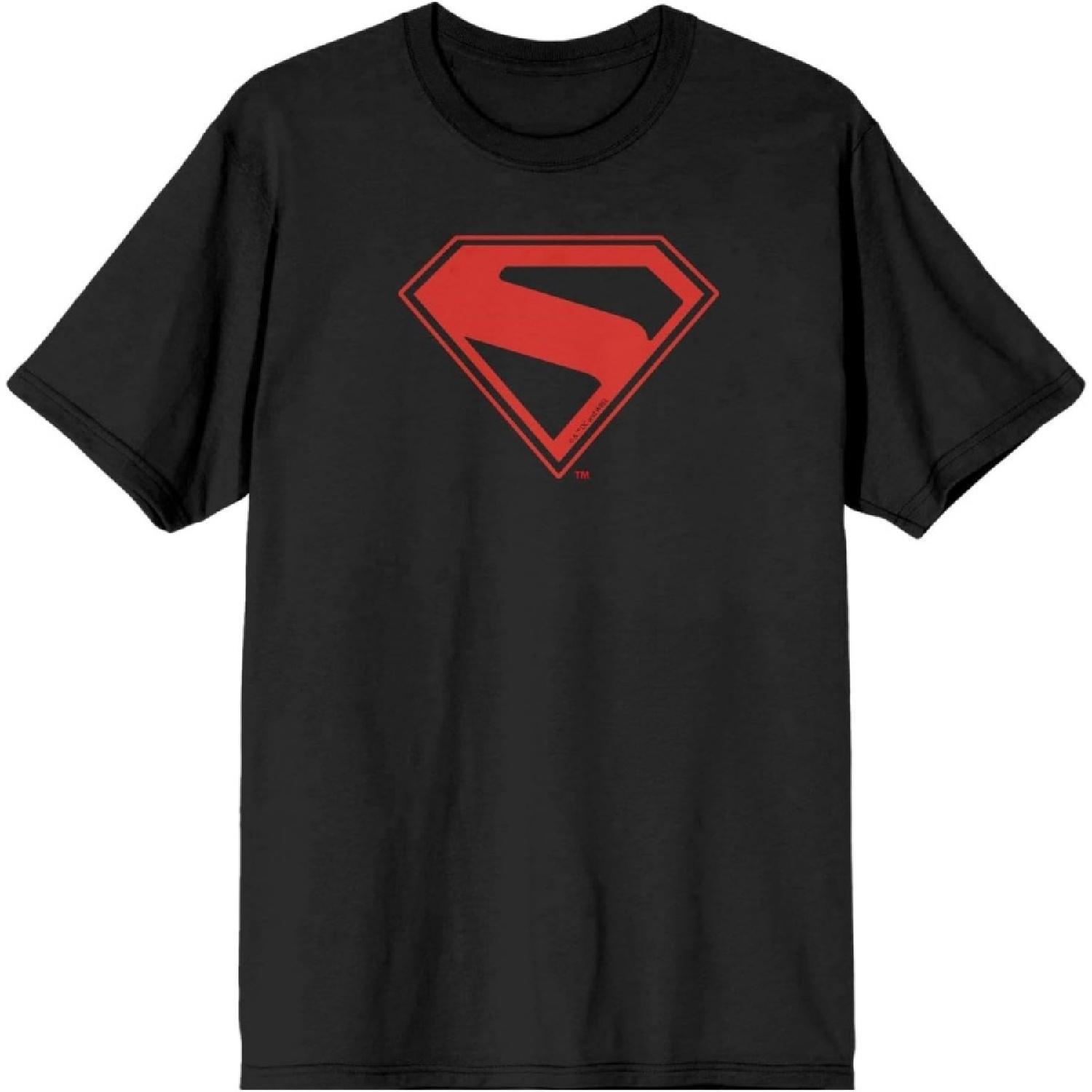 Супермен Фильм 2025 Красный Логотип Взрослая Черная Футболка S