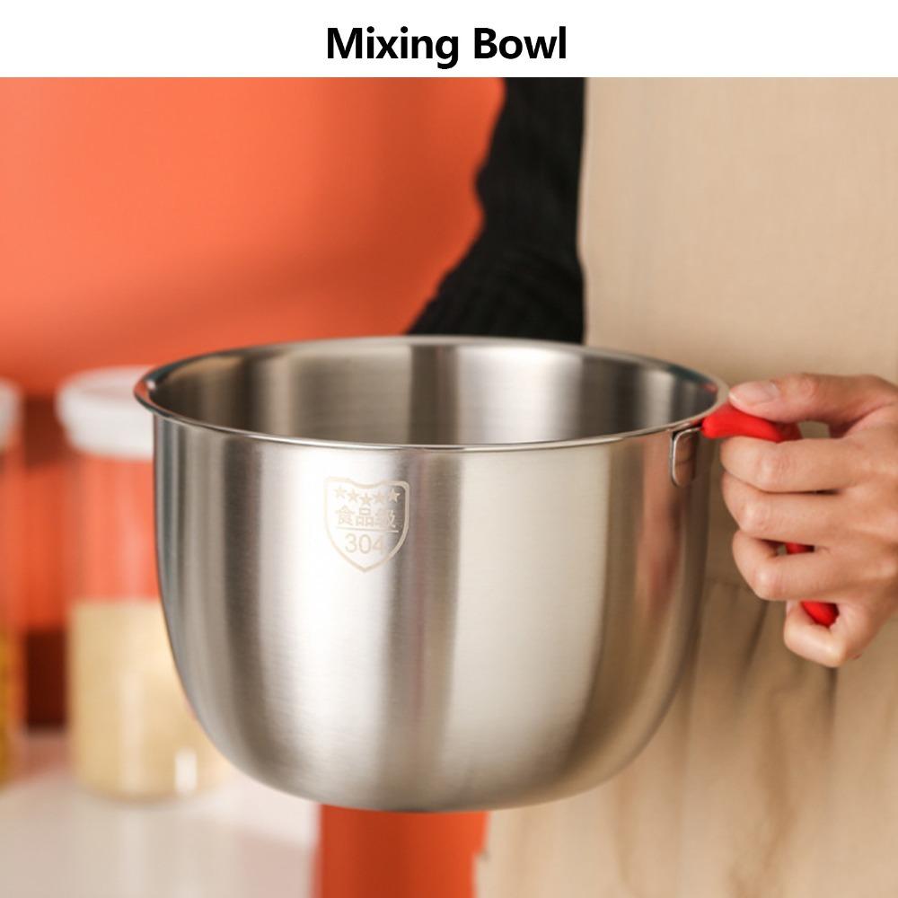 Anti-splash Serving Bowl Rustless Steel Food Mix Tub Dishwasher Mixing Bowl Cake Stirring Making