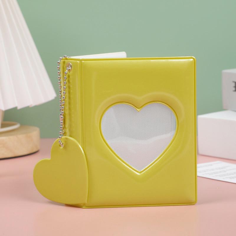 Kpop Photocards Binder Cute Photo Album Mini Photocard Holder 3 Inch Love Heart Hollow Collector Book Binding Machine