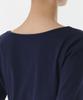 MUSINSA STANDARD WOMAN Women'S Slim Crop Reversible Neck Long Sleeve T-Shirt [Navy]