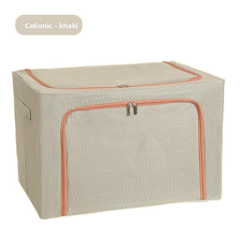 Foldable Storage Bin With Handles For Bedroom Organization And Clothes Closet Use