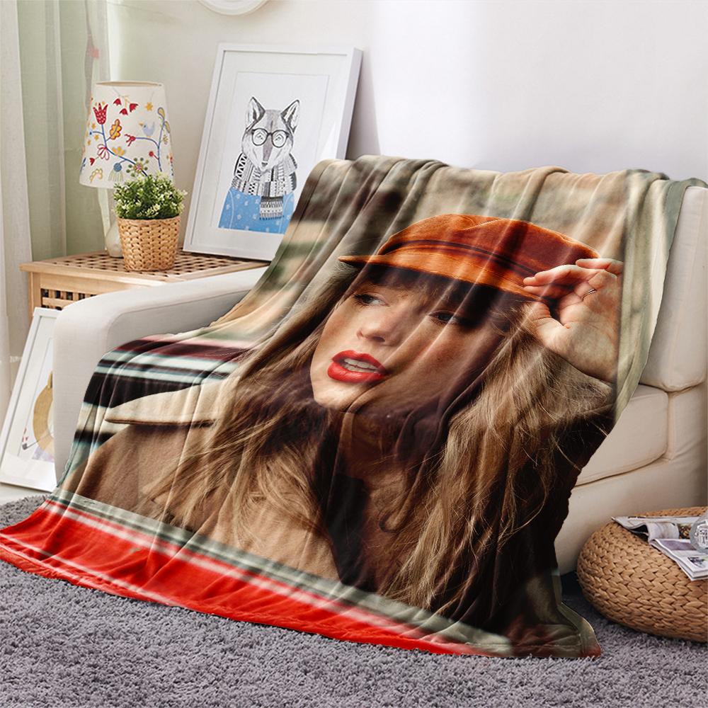 1 Stück Taylor Print Flanelldecke, Hohe Qualität, Für alle Jahreszeiten, Heimdekoration, Wärme und Komfort, Perfekt für Weihnachtsgeschenke