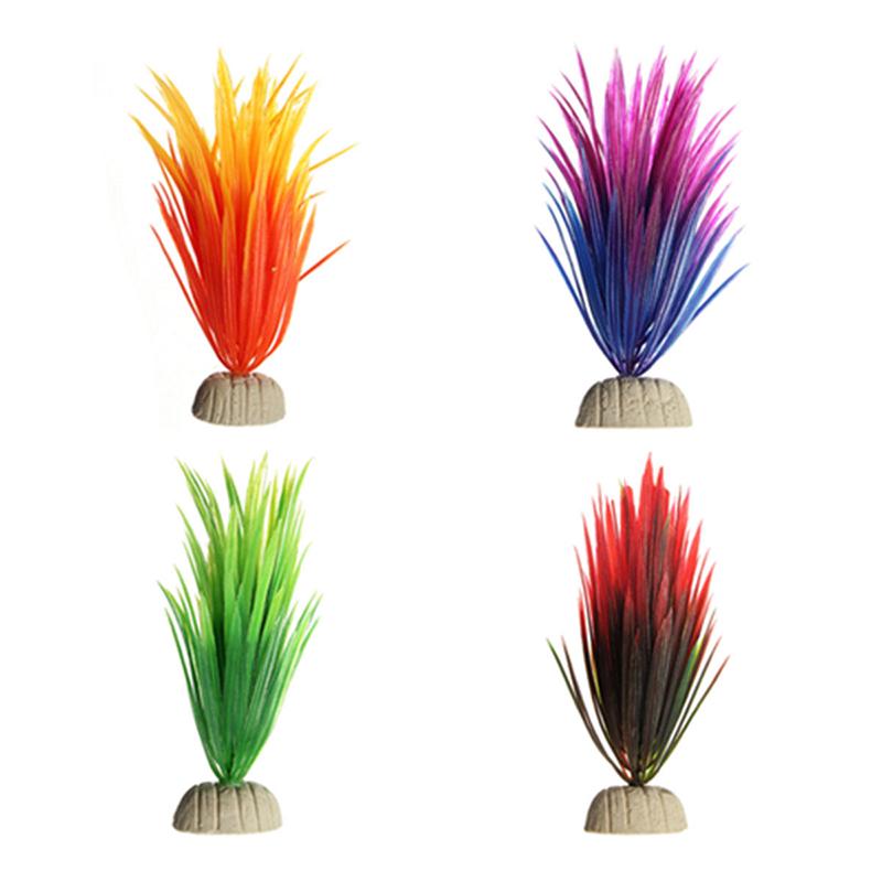 Artificial Plastic Plant Fake Narcissus Water Grass Fish Tank Aquarium Decor*TO