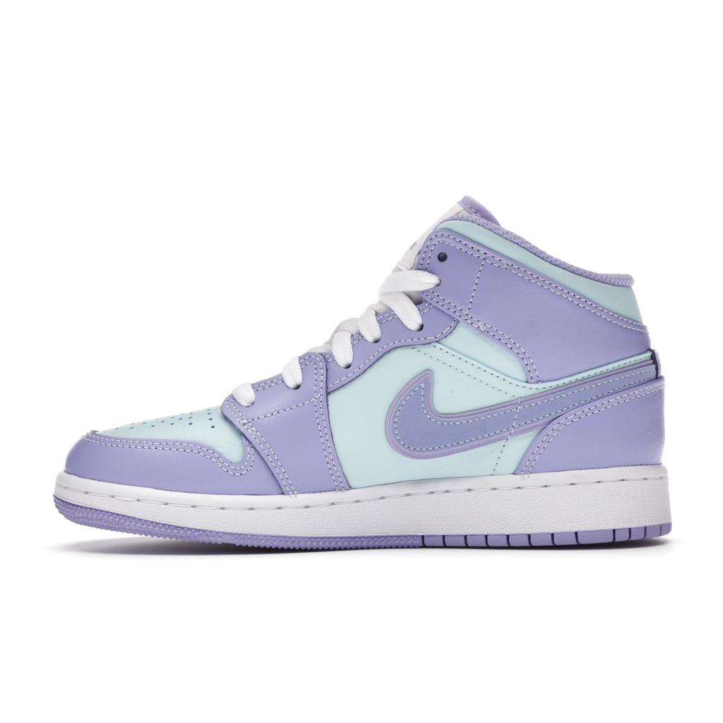 Air Jordan 1 Mid GS Purple Pulse Kids Sneakers Arctic-Punch Glacier-Blue 554725-500