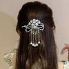1 piece of elegant valley lily new Chinese style hair clip with formal tassel charming high-end knot clip