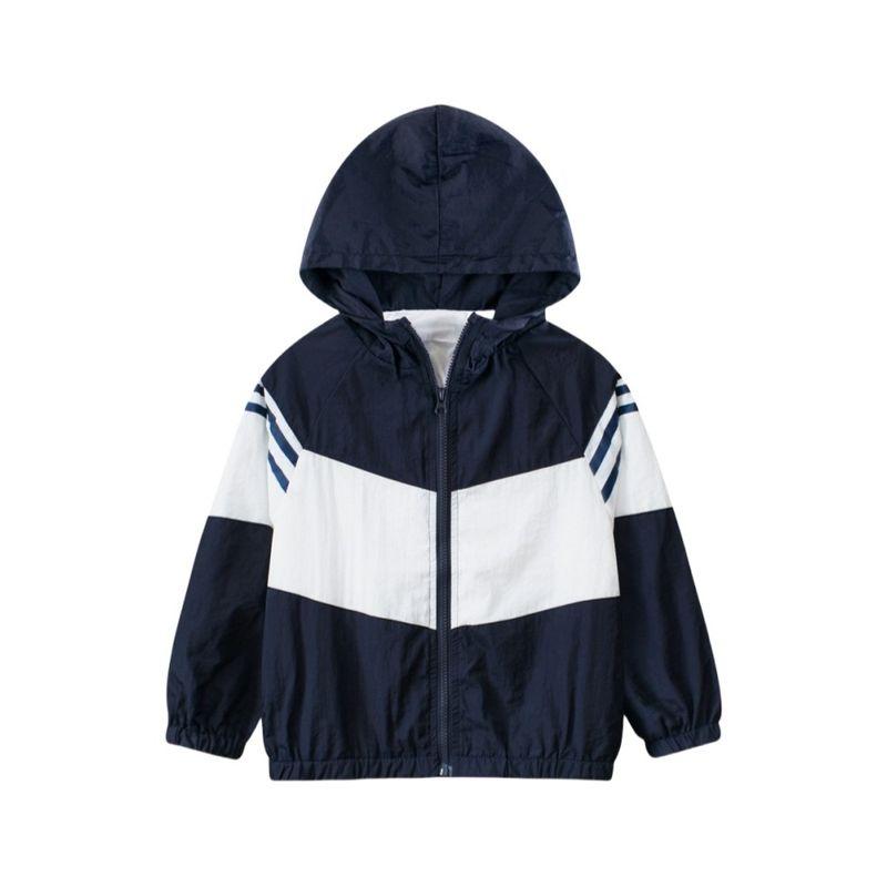 Children's Clothing Boys' Windbreaker Hooded Outwear Spring and Autumn Children's Shell Jacket Children's Hoodie Sportswear Zip-up Shirt