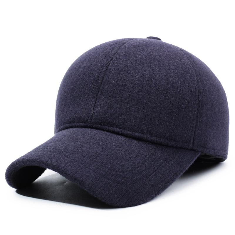 Winter Middle-Aged and Elderly Men's Cold-Proof Baseball Cap Velvet Thick Cap Ear Protection Warm Cotton Cap