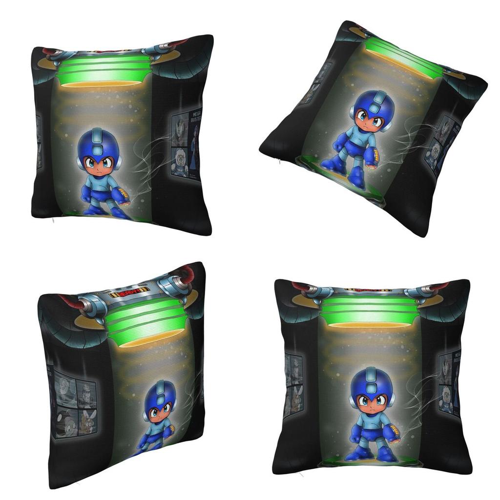 Megaman Video Game Mega Man  Square Pillowcase Cushion Cover Pillow Case Throw Pillow Cover for Home Bedroom Car