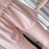 Women's Summer Ice Silk Lace Trim Pajama Set with Chest Pads