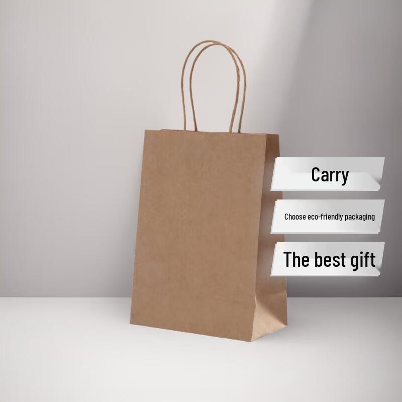 Commercial Kraft Paper Takeaway Handle Bags