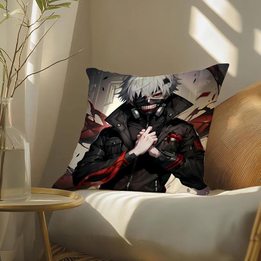 Tokyo Ghoul Pillow Case Pattern Printed Pillowcase for Living Room Sofa Cushion Cover Bedroom Decor