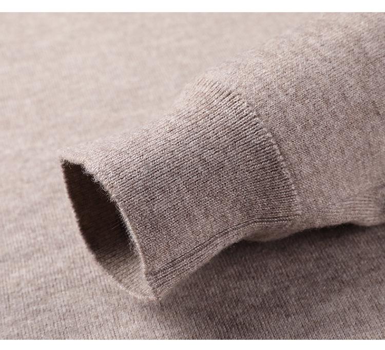 Men's Medium-Thick Solid Color Worsted Wool Turtleneck Sweater