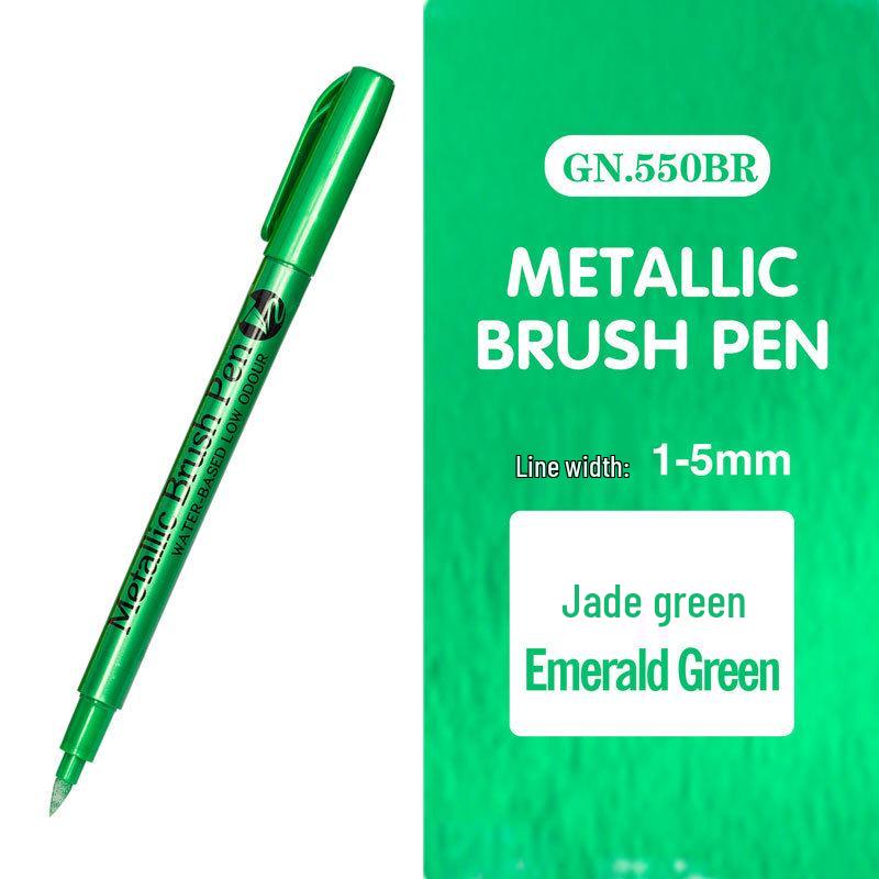 Guangna GN550 Gold & Silver Paint Pen for DIY Photo Albums & Black Cardstock Highlighting.