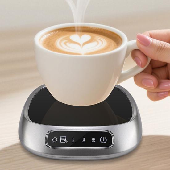 Ayarlanabilir Sıcaklıklı Elektrikli Fincan Isıtıcı Taşınabilir Kahve Çay Kupası Isıtıcı Kablosuz Taşınabilir İçecek Isıtıcı Ped Ofis Ev İçin