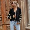 Women's Cardigan, Striped, Color-Block