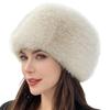 Fashion Plush Fluffy Fur Bucket Hat Warm Furry Panama Cap Ear Protection Soft Mongolian Cap Winter