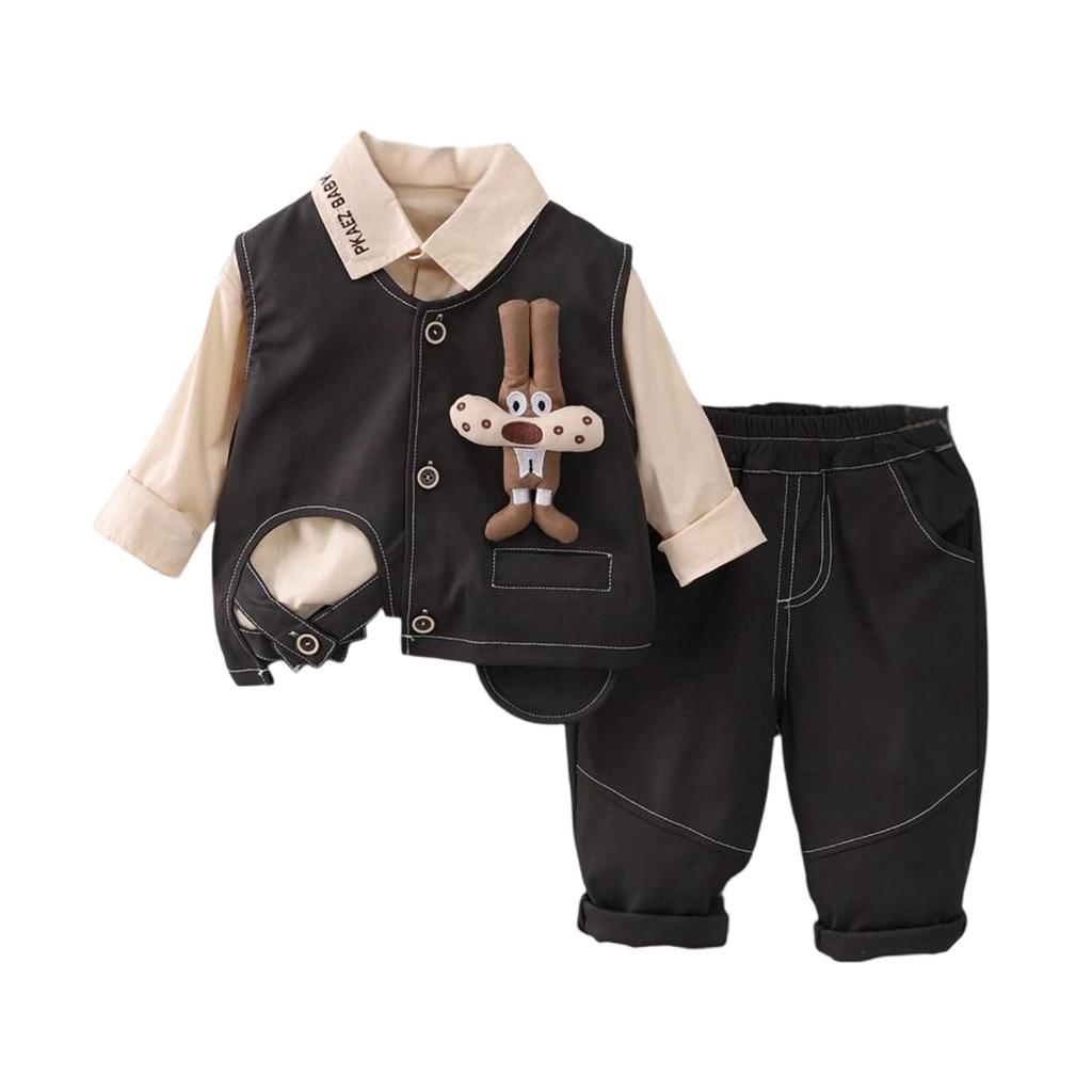 Kids Casual Long-Sleeve Set, Comfortable Daily Wear Outfits