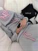 Unisex Y2K Streetwear Hip Hop Printed Loose Hoodie and Casual Pullover Set