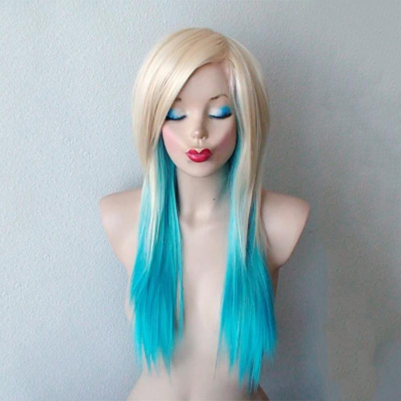 HAIRJOY Synthetische Haar Pruiken voor Vrouwen Lange Rechte Pruiken Zwart Rood Grappige Pruiken voor Dagelijks Kostuum Feest Cosplay Pruik