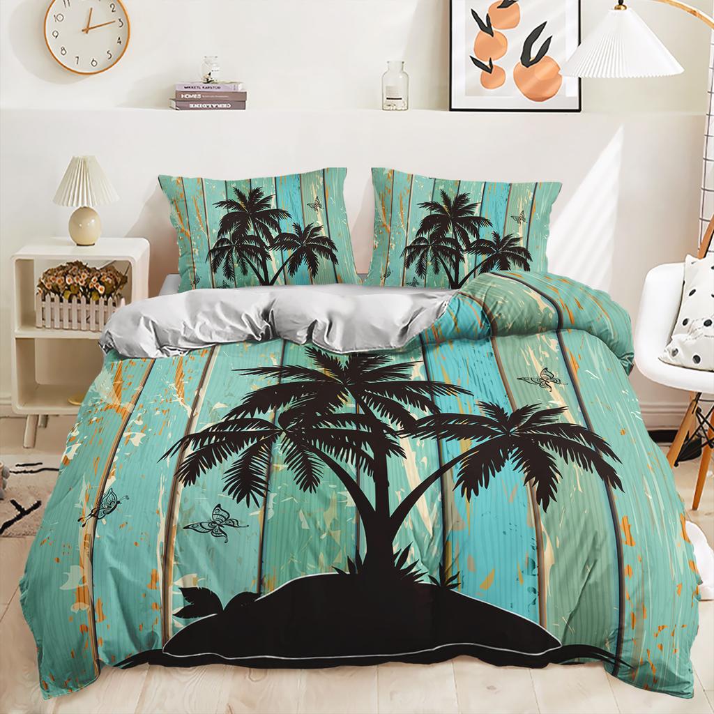 Three-Piece Maple Leaf Coconut Quilt Set Bedding Digital Printing Kit