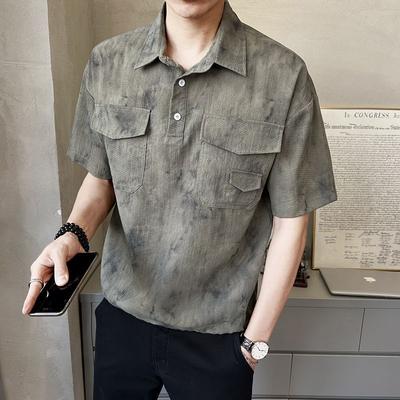 New Short Sleeved Men's Shirt Summer Fashion Trendy Brand Half Sleeved Thin Loose Casual Trendy Shirt