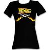 Zurück in die Zukunft Auto Schwarz Junior Damen T-Shirt