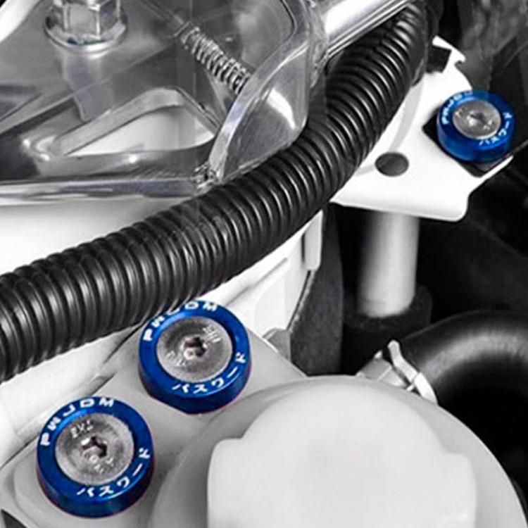 Car Modification Aluminum Alloy M6 Thickened Spacer Screws Battery Guard Plate Washers Mudguard Screws Decoration